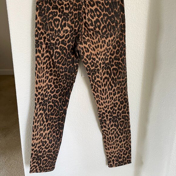 Womens ZARA Cheeta Leopard Print Hi-Rise Stretch Skinny Jeans - Picture 2 of 3
